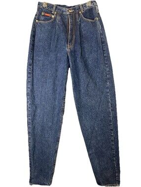 Vintage 80s Lawman Western Denim Pleated Mom Jeans NOS Hong Kong 11/12